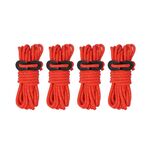 Asta di supporto da campeggio riflettente antivento per campeggio all'aperto CLS da 4 pezzi (rosso)