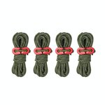 Asta di supporto da campeggio riflettente antivento per campeggio all'aperto CLS da 4 pezzi (verde militare)