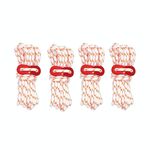 Asta di supporto da campeggio riflettente antivento per campeggio all'aperto CLS da 4 pezzi (bianco antiriflesso)