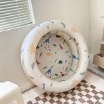 Baby Swimming Round Pool Summer Kids Water Toys Vasca da bagno gonfiabile, dimensioni: NO.120 (dinosauro beige)