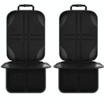 2 pezzi di protezione per seggiolino auto per bambini Materiale di base antiscivolo + tessuto impermeabile 600D (linea nera)