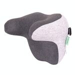 Cuscino cervicale per seggiolino auto, cuscino di supporto per collo in memory foam per poggiatesta per auto (grigio)