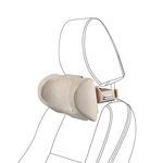 Cuscino per dormire per veicolo Poggiatesta posteriore per passeggero Protezione per il collo Cuscino per riposo laterale del sedile (beige chiaro)