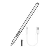 Per Microsoft Surface Pro/Go/Laptop/Book Penna capacitiva anti-touch per scrittura a mano (argento)