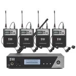 XTUGA IEM1100 – Sistema Wireless In-Ear Monitor Professionale con 4 Bodypack EDA005176403B 6922092816876