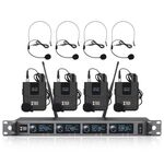 XTUGA A140-B – Sistema Microfonico Wireless UHF a 4 Canali con Microfoni Lavalier e Bodypack EDA005195401B 6922531682149