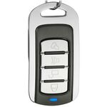 Telecomando a 4 tasti con codice di apprendimento in metallo 315MHz per portiera del garage (nero + argento)