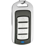 433 MHz Codice di apprendimento in metallo 4 tasti Telecomando per portiera del garage (nero + argento)