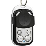 433MHz metallo Wireless apprendimento del codice 4 tasti di controllo remoto (nero + argento)