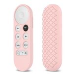 2 pezzi Shell protettiva in silicone per Google Chromecast 2020 Telecomando (rosa)