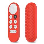 2 PCS Shell protettivo in silicone per Google Chromecast 2020 Telecomando (rosso)