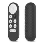 2 pezzi Shell protettiva in silicone per il telecomando di Google Chromecast 2020 (nero)