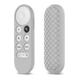 2 PCS Shell protettivo in silicone per Google Chromecast 2020 Telecomando (grigio argento)