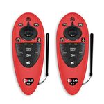 Coperchio protettivo in silicone a prova di polvere a prova di controllo del telecomando a 2 PC per telecomando LG AN-MR500 (ROSSO)