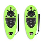 Coperchio protettivo in silicone a prova di polvere di 2 PC per telecomando LG AN-MR500 (verde chiaro notturno)