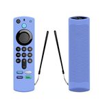 2 pezzi Y27 per Alexa Voice Remote 3a generazione Custodia protettiva antiscivolo in silicone (blu luminoso)