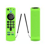 2 pezzi Y27 per telecomando vocale Alexa 3a generazione silicone antiscivolo cover protettiva (verde luminoso)