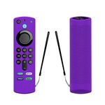 2 pezzi Y27 per Alexa Voice Remote 3a generazione Custodia protettiva antiscivolo in silicone (viola)