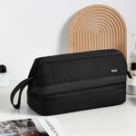Per Dyson Baona BN-DS005 Borsa portaoggetti per asciugacapelli e ferro arricciacapelli a doppio strato di grande capacità (nero)
