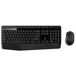 Logitech MK345 Tastiera Wireless Full-Size + Set Mouse Ottico Wireless da 2,4 GHz 1000 DPI con Ricevitore Nano (Nero)