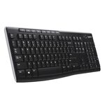 Logitech K270 Single Wireless Tastiera silenziosa ultrasottile (nera)