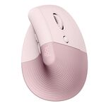 Logitech Lift Vertical 1000 DPI 2,4 GHz Mouse ergonomico wireless Bluetooth Dual Mode (rosa)