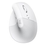 Logitech Lift Vertical 1000 DPI 2,4 GHz Ergonomico Wireless Bluetooth Dual Mode Mouse (Bianco)