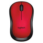 Mouse wireless ergonomico Logitech M220 1200 DPI 2,4 GHz (rosso)
