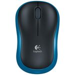 Mouse ottico wireless Logitech M185 a 3 tasti a 3 tasti 1000 DPI, portata wireless: 10 m (blu)
