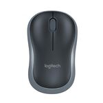 Logitech M186 Wireless Mouse Office Power Saving USB Laptop Desktop Computer Universal (Black Grey)