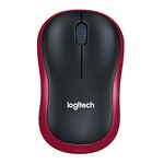 Logitech M186 Wireless Mouse Office Power Saving Laptop Desktop Computer Universal (Black Red)