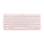 Tastiera Bluetooth wireless multi-dispositivo portatile Logitech K380 (rosa)