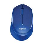 Mouse ottico senza fili Mute Logitech M330 con ricevitore micro USB (blu)