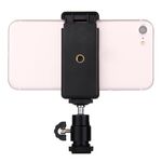 PULUZ testa per treppiede hot shoe da 1/4 di pollice + morsetto per treppiede per iPhone, Samsung, Huawei, HTC, smartphone con larghezza da 5,5 cm a 8 cm