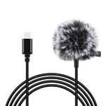 Microfono per registrazione a condensatore cablato lavalier PULUZ da 1,5 m USB-C / tipo C