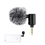 PULUZ P1 3.5mm Jack Phone Mobile Microfono regolabile singolo direzionale (nero)