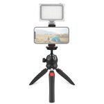 PULUZ Mini VLOG Live Stabilizer Stand treppiede con morsetto per telefono per smartphone (rosso)