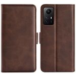 Per Redmi Note 12S Custodia per telefono orizzontale in pelle con fibbia magnetica a doppio lato (marrone)