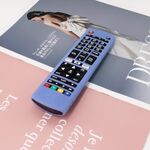Custodia protettiva in silicone per telecomando Y14 con cordino per LG AKB75095307/74915305/75375604 (blu luminoso)