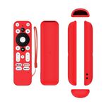 Per ONN Android TV 4K UHD Dispositivo di streaming Y55 Custodia per telecomando in silicone anticaduta (rosso)