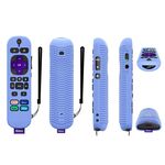 Custodia protettiva in silicone antiurto per telecomando TCL Roku Voice Remote Pro Y30 (blu luminoso)