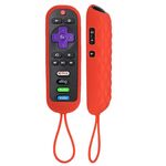 Per TCL Roku RC280/RC282 Custodia in silicone per telecomando ovale da 2 pezzi (rosso)
