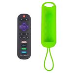 Per TCL Roku RC280/RC282 Custodia in silicone per telecomando ovale da 2 pezzi (nuovo verde)