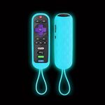 Per TCL Roku RC280/RC282 Custodia in silicone per telecomando ovale da 2 pezzi (blu luminoso)