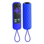 Per TCL Roku 3600R/3900/Voice RCAL7R Custodia in silicone per telecomando da 2 pezzi (blu mare)