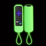 Per TCL Roku 3600R/3900/Voice RCAL7R Custodia in silicone per telecomando da 2 pezzi (verde luminoso)