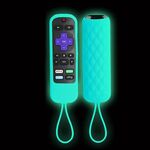 Per TCL Roku 3600R/3900/Voice RCAL7R Custodia in silicone per telecomando da 2 pezzi (blu luminoso)
