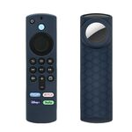 Custodia per telecomando 2 pezzi per Amazon Fire TV Stick 2021 ALEXA 3a generazione con supporto Airtag (blu notte)