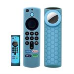 Custodia per telecomando 2 pezzi per Amazon Fire TV Stick 2021 ALEXA 3a generazione con supporto Airtag (blu luminoso)
