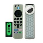 Custodia per telecomando 2 pezzi per Amazon Fire TV Stick 2021 ALEXA 3a generazione con supporto Airtag (verde luminoso)